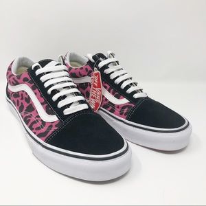 New Vans Old Skool Leopard Pink/ Black